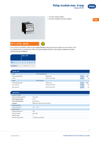 Thumbnail of document Data Sheet - 8510 Relay module max. 4-way